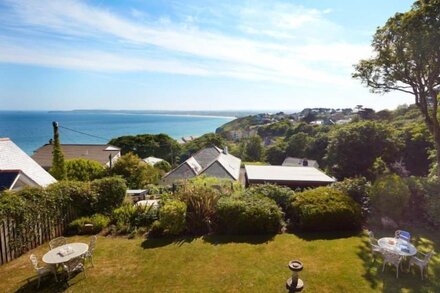 A luxury two bedroom apartment with breathtaking sea views across Carbis Bay.