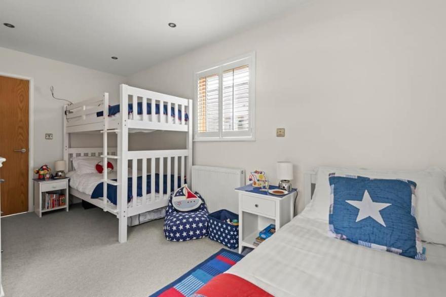 A simply beautiful light and airy south facing property equipped to five star standard, providing sp