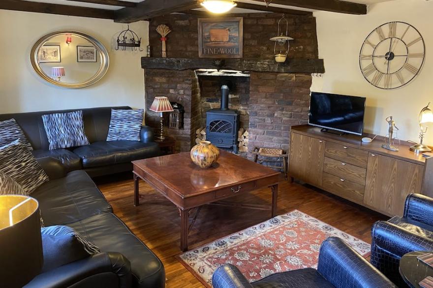 Cosy, traditional cottage overlooking waterfalls, Gayle, Hawes, Yorkshire Dales.