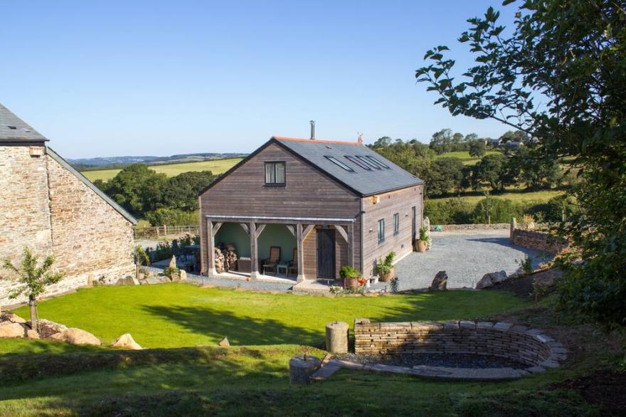 High spec contemporary wood framed house - fantastic views