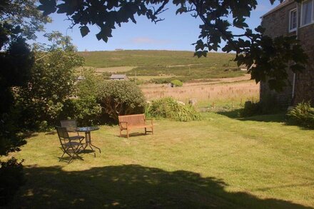 Peaceful coastal property with large garden. Unbeatable views of  sea and moors.