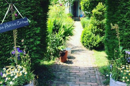 The ‘Hidden Cottage’,  a quiet country retreat, overlooking field s and gardens.