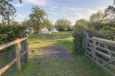 Glamping at The Homestead - Ensuite bell tent