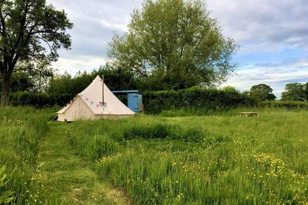 Glamping at The Homestead - Ensuite bell tent