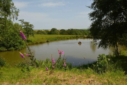 Luxurious cottage in 70 acres with private lake, fantastic views and walks