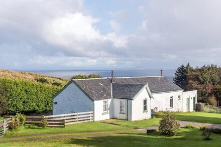 Quiet, cosy country cottage with views across the Firth of Clyde to Ailsa Craig