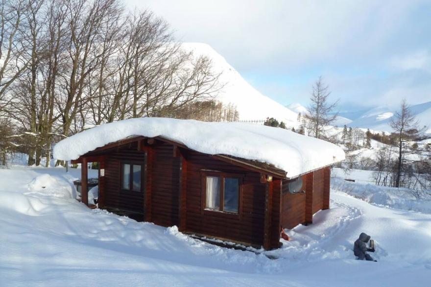 Log Cabin With Hot Tub | Sleeps 4 | In The Cairngorm National Park | Accepts Dogs