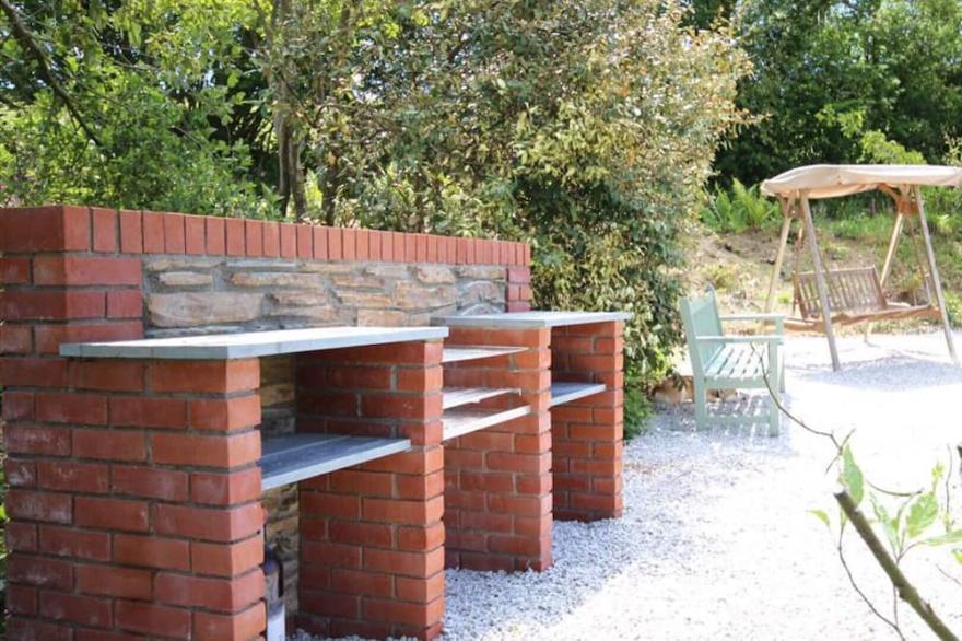 The Cabin at Little Bosveal, a self contained wooden cabin within 5 miles of Falmouth