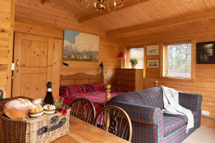 The Cabin at Little Bosveal, a self contained wooden cabin within 5 miles of Falmouth
