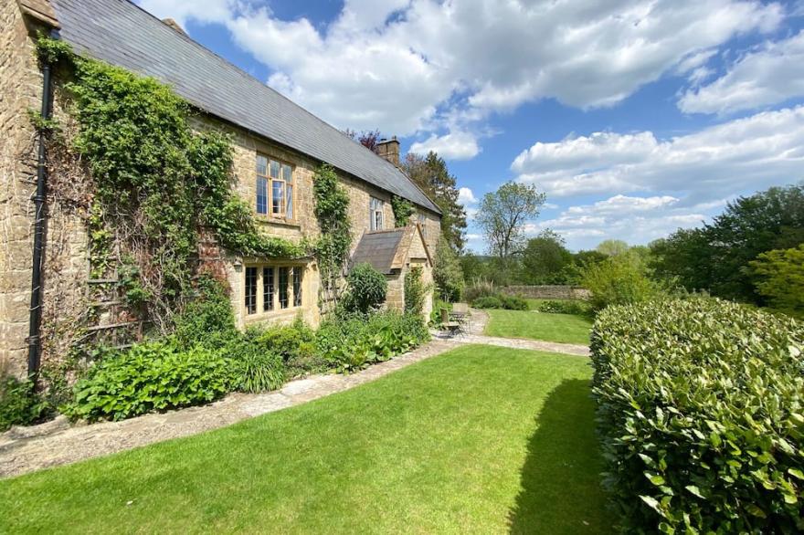 A delightful family farmhouse set in 17 acres of beautiful Dorset countryside.