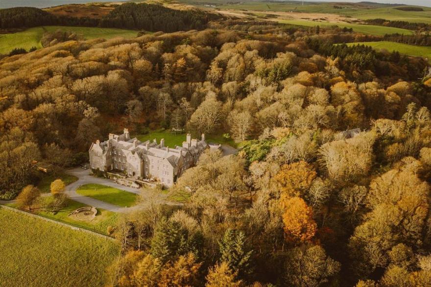 Penthouse in a Castle on 2000-acre Private Estate by the Sea with Maze & Lochs