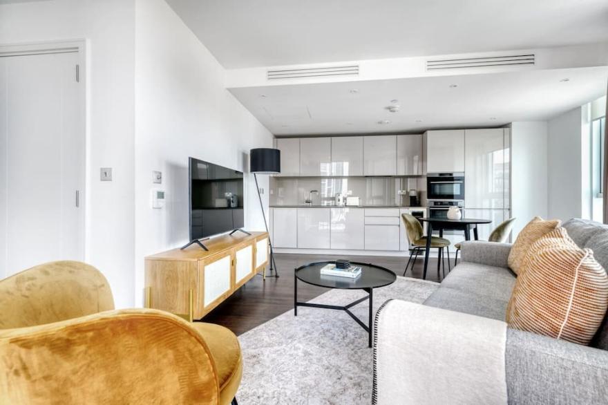 Splendid Nine Elms 1BR w/ Balcony, next to Tube, by Blueground