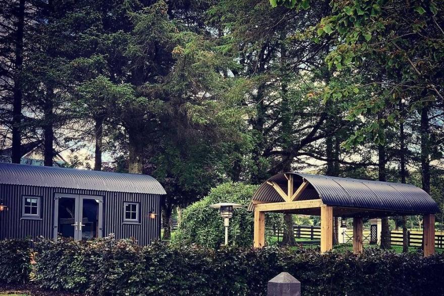 Reset surrounded by nature in one of our 4 Shepherds Huts at Ballyness