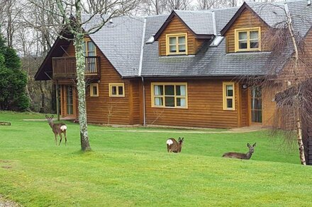 Cawdor  Diamond  Lodge with hot tub and Loch views