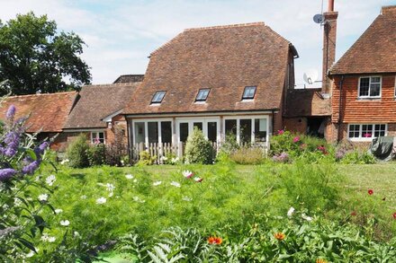 Historic remodelled stable barn near nature conservation