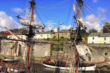 Quay Courtyard, Charlestown Cottage, on the Harbour