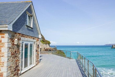 Clifftop cottage with 100m private balcony overlooking the sea.