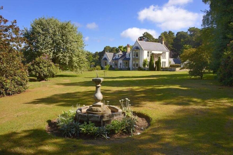 This Country House Is A 6 Bedroom(s), 6.5 Bathrooms, Located In Lhanbryde, Scotland.