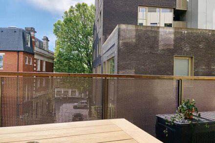 Large, modern East London Apartment with two big balconies