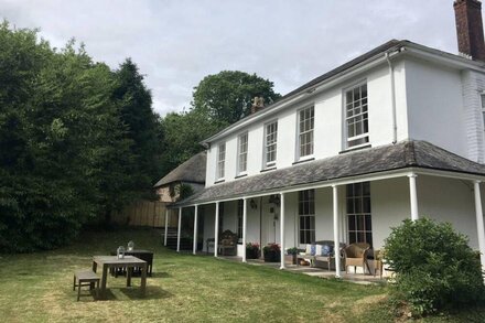 Charming Georgian Manor House, private garden, rural setting near Kingsbridge