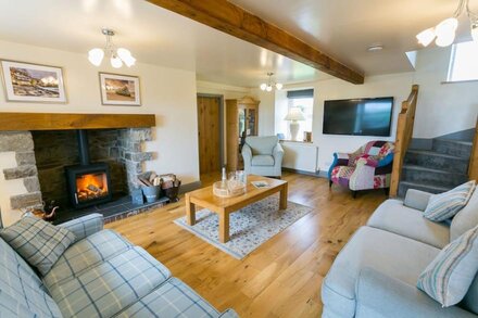 Bettws Farmhouse -  a ground floor bedroom that sleeps 8 guests  in 4 bedrooms