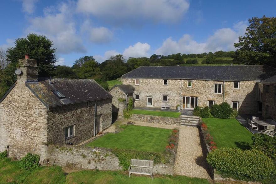 Quality Stone Barns With Heated Swimming Pool Located in 64 Acres Of Farm Land