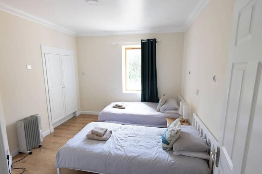Stunning quiet location with views across the Moray Firth home to dolphins.