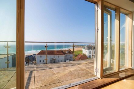 Luxury 4 bedroom penthouse apartment with far-reaching views of Fistral Beach and beyond.